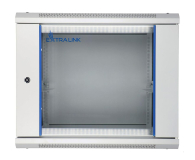 Extralink Szafka wisząca rack 9U 600x600 szara szklane drzwi EX.8581 - 489305 - zdjęcie 1